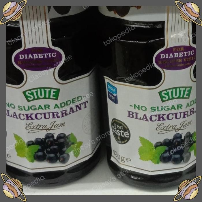 

[CLS] STUTE DIABETIC NO SUGAR BLACKCURRANT EXTRA JAM 430 GR/SELAI BLACKCURRA
