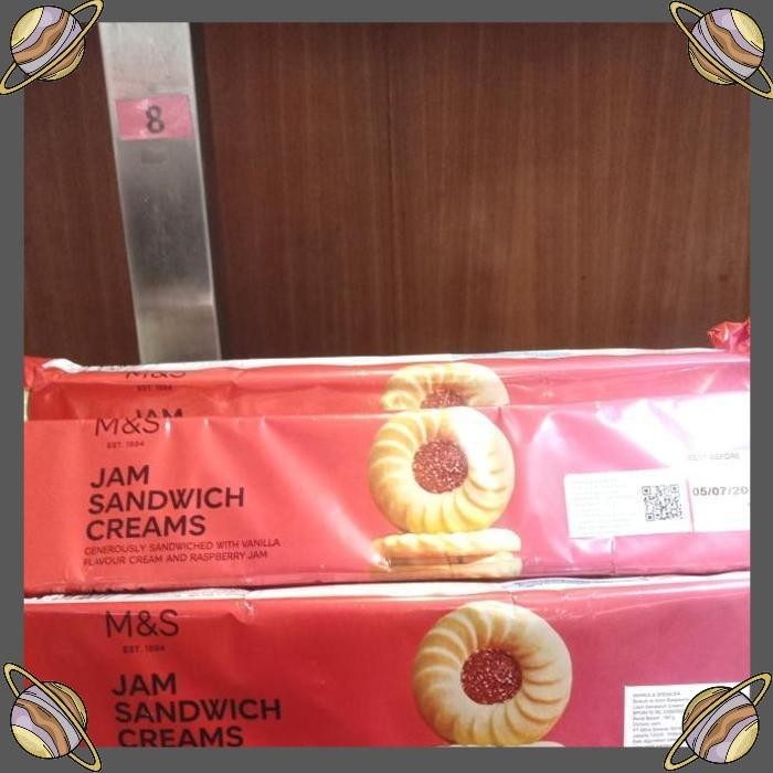 

[CLS] M&S FOOD JAM SANDWICH CREAM/BISKUIT ISI KRIM RASPBERRY