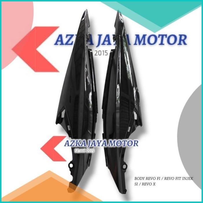 Body Honda Revo Fit FI hitam polos / bodi kiri kanan Revo injeksi 8JVL