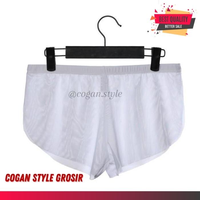 TRANSPARENT MEN BOXER PRIA CELANA BOXER TRANSPARAN WHITE