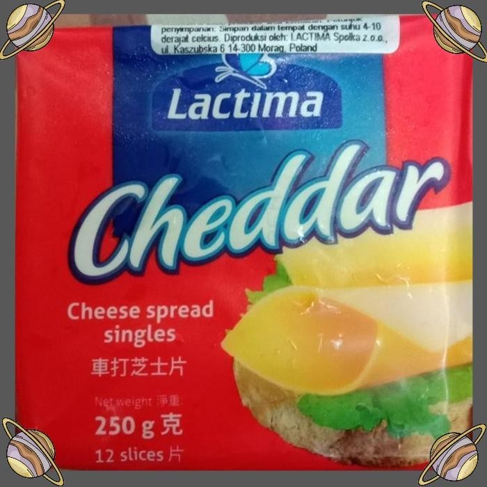 

[CLS] CHEDDAR CHEESE/LACTIMA CHEDDAR CHEESE SPREAD SINGLES/KEJU 12 SLICE