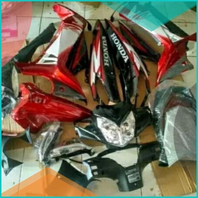 cover body supra x 125 batman + lampu" depan belakang 2009 2010 2011 8