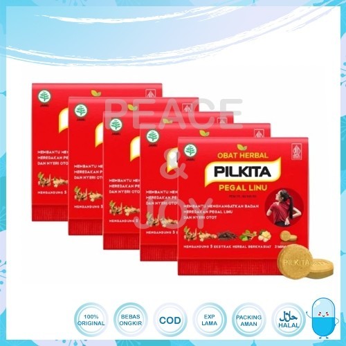 PILKITA PEGAL LINU PACK ISI 5 STRIP X 2 TABLET MENYEGARKAN BADAN DIJAMIN ORIGINAL