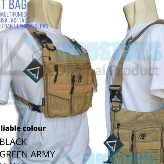 Tas Dada Rompi Saku / Chest Bag / Tactical - Army