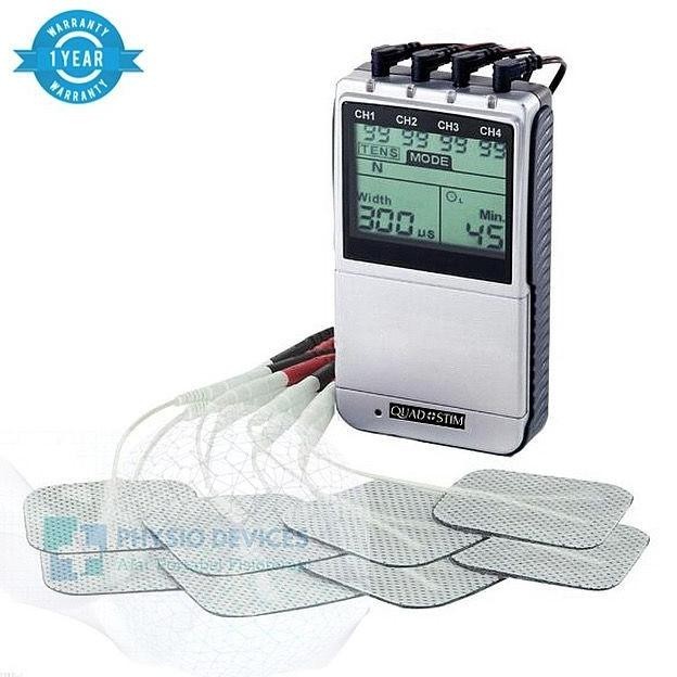 QUAD STIM PLUS TENS + EMS/NMES 4 CHANNEL ALAT FISIOTERAPI PORTABLE
