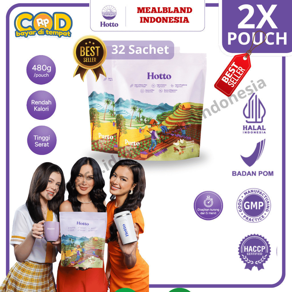 

Hotto Purto Official Store 2 Pouch Multigrain Paling Laris BPOM Halal