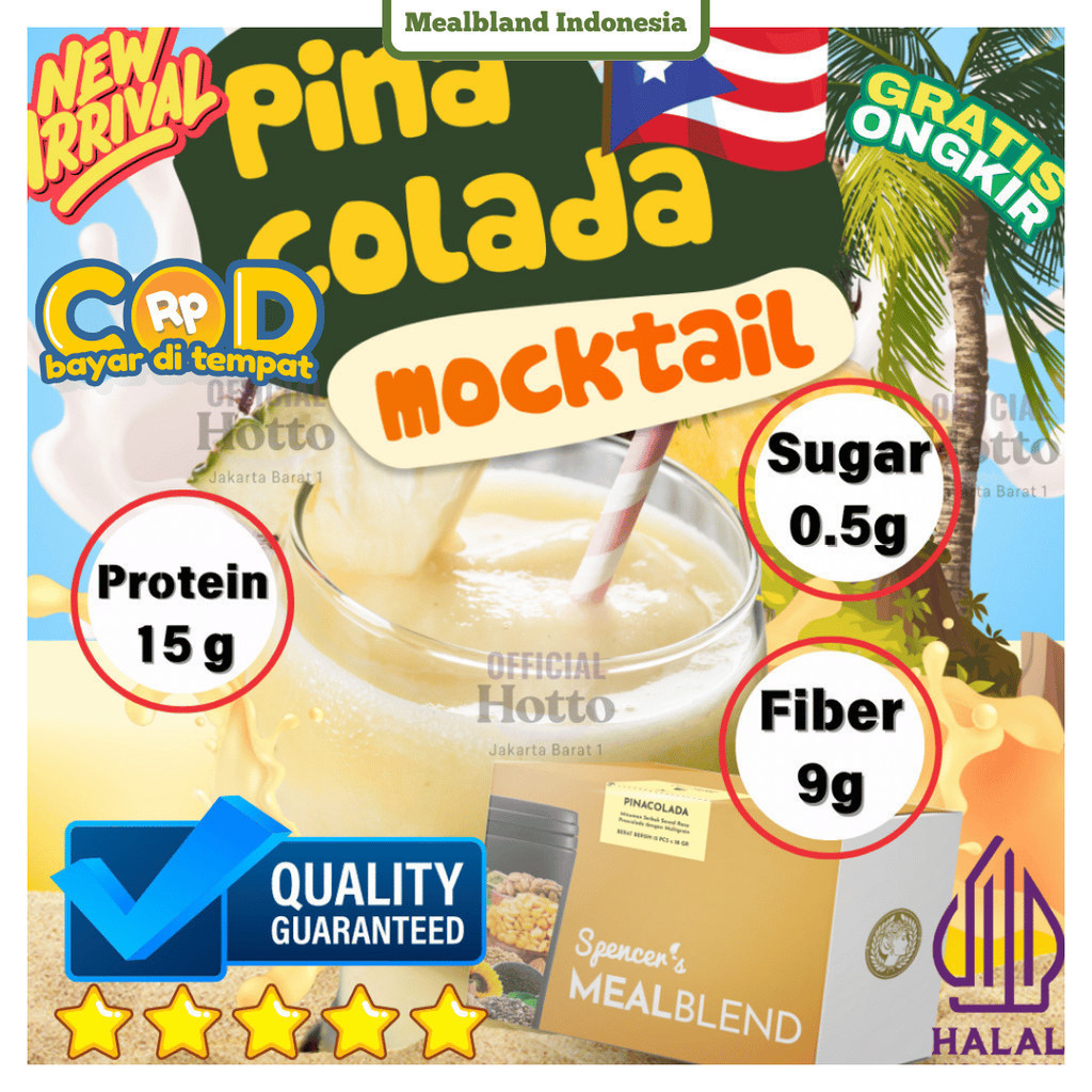 

Spencer's MealBlend PINACOLADA MOCKTAIL (NEW) 1 Box isi 15 Sachet