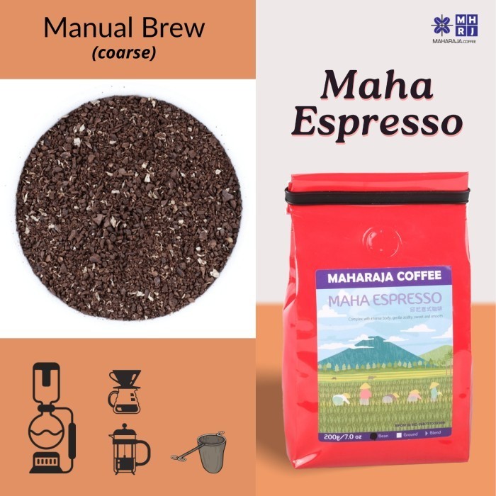 

Kopi Espresso Blend 200G Biji Maharaja Coffee