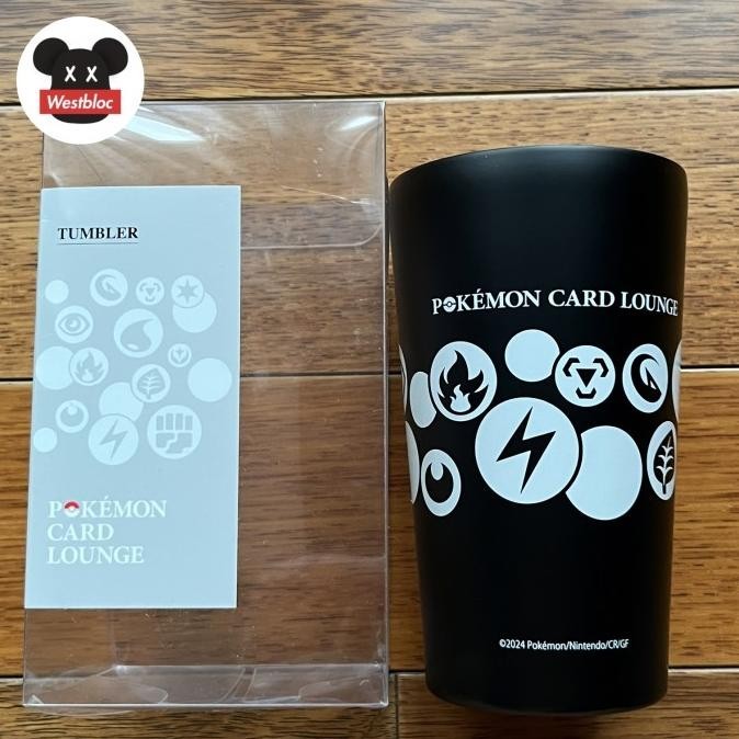 POKEMON CARD LOUNGE 450ML STAINLESS STEEL TUMBLER GLASS MUG TOKYO EXCLUSIVE JAPAN PROMO - FRAGMENT S