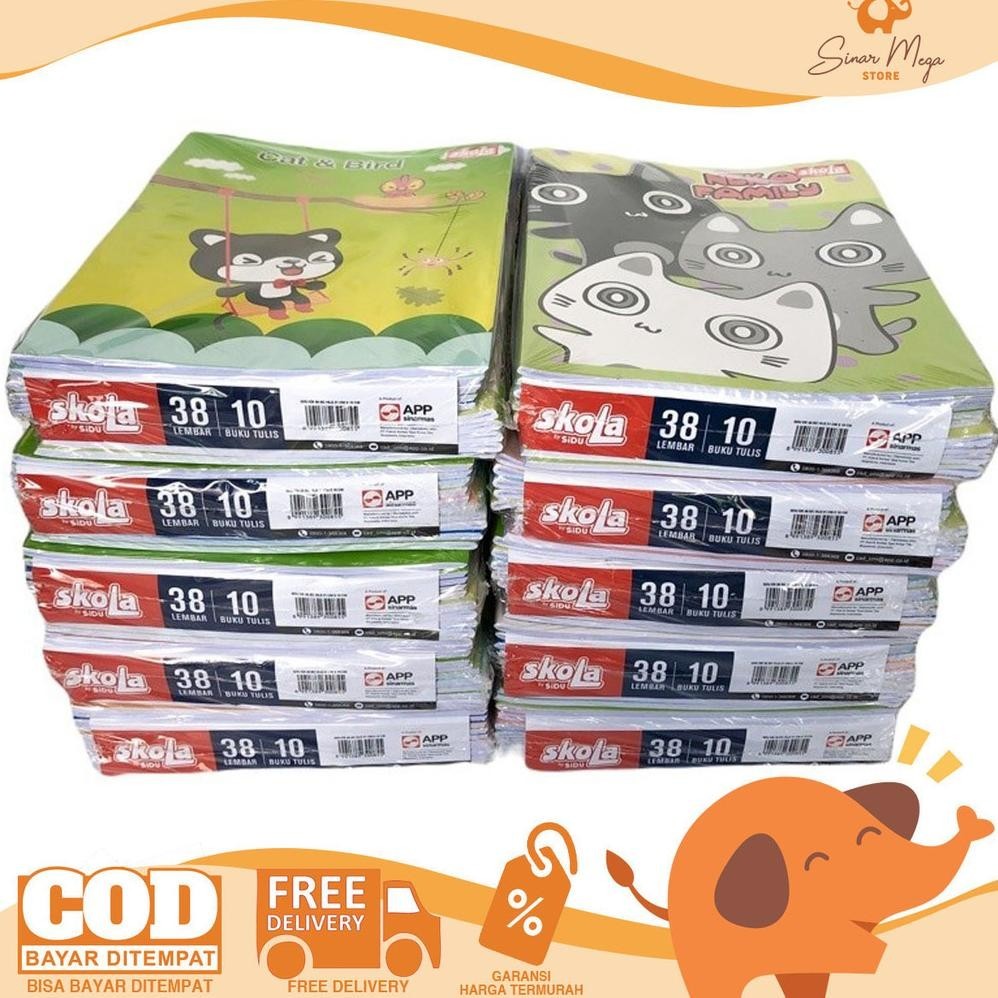 

gd-5 SKOLA Buku Tulis 38 Lembar Bergaris Murah Berkualitas DIJUAL PAK Hemat