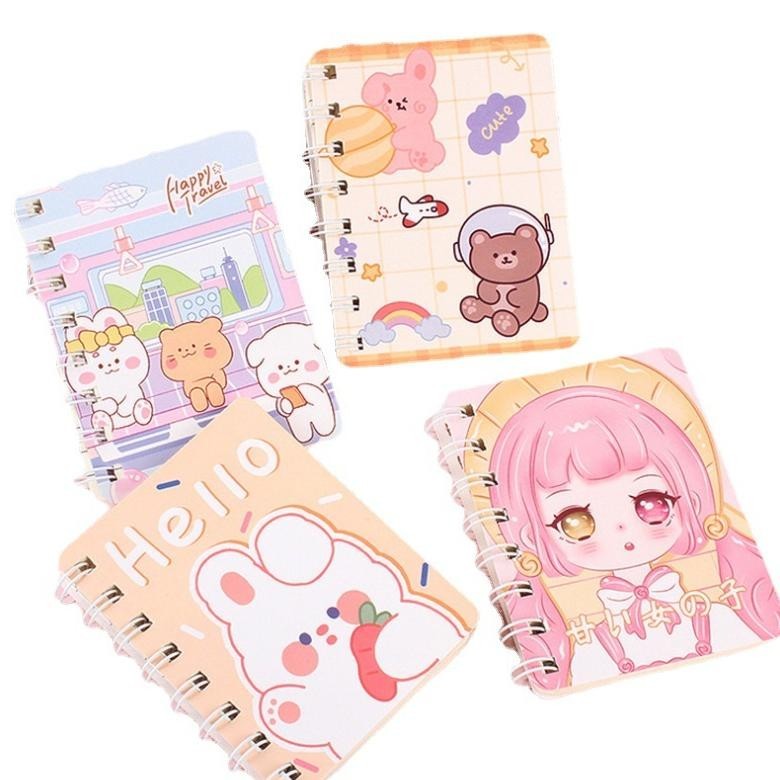 

re-65 SANDBOX - KP115 BUKU TULIS MINI A7 MOTIF KARTUN NOTEBOOKRING A7 MINI CARTOON MINI BOOK NOTEPAD KARAKTER BUKU TULIS RING MEMO KECILMURAHIMPORT Berkualitas