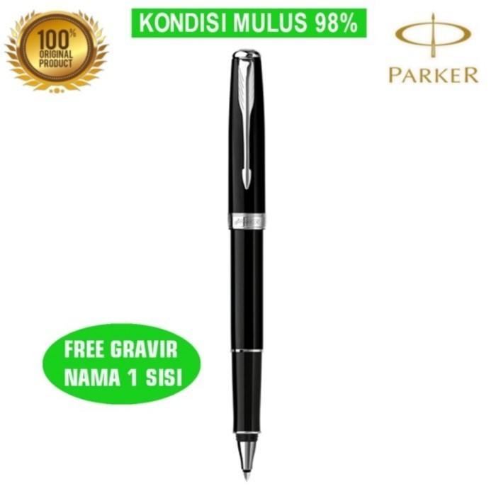 

Pulpen Parker Mewah Sonnet 07 Black LQ Chrome Trim Roller Ball ( RB )