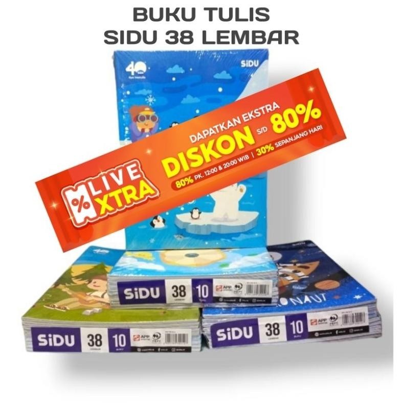 

m-4 BUKU TULIS SIDU 38 LEMBAR ISI 10 PCS / BUKU SEKOLAH / BUKU KWARTO Termurah