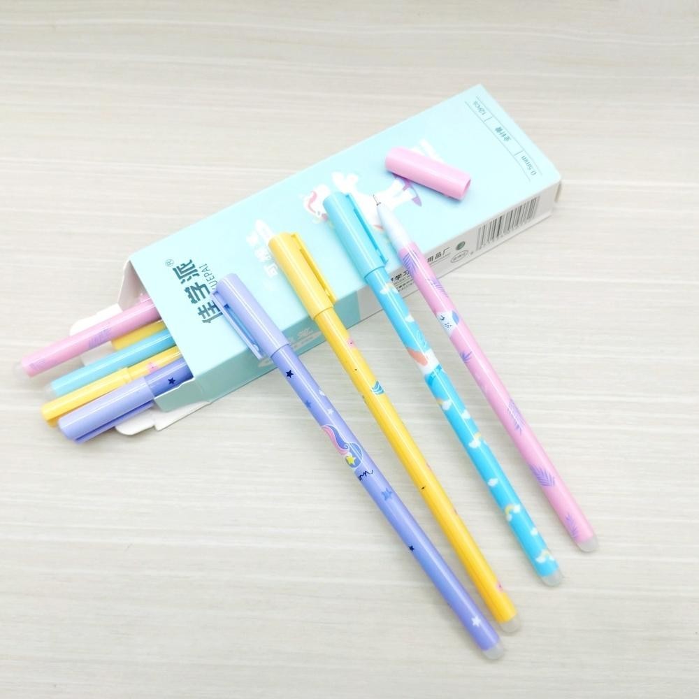 

we-53 1 LUSIN 12 PCS PULPEN MOTIF UNICORN SAKURA BERUANG BISA DIHAPUS / PULPEN ERASABLE LUCU LG Murah