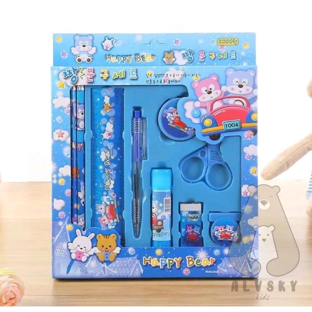 

rt-69 PENSIL SET 10 IN 1 ALAT TULIS SEKOLAH ANAK KARAKTER LUCU STATIONERY SET Termurah