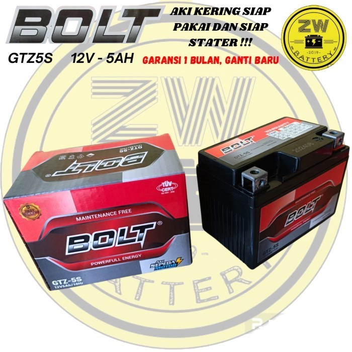 Aki Motor Honda Revo, Blade 110 Gtz5S Itobatt Gel/Aki Kering 5Ah