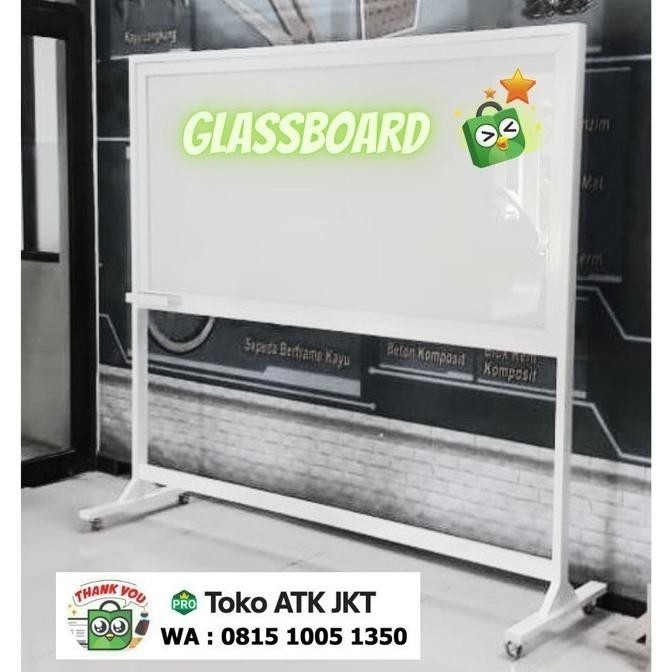 

Glassboard Standing Magnetic 60x90 cm + Ongkir