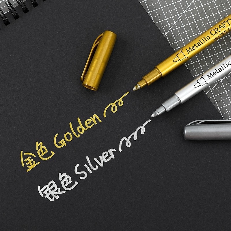 

KN- Tyno Spidol Permanen Marker Metallic Chrome Gold Silver 1.5mm 4 PCS - GN550