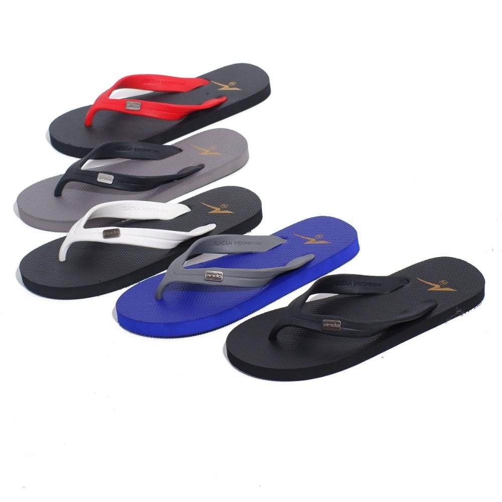 BisaCod Ando Hawai Lucky Sandal Jepit Pria Premium Sendal Japit Karet Cowok Kekinian Flip Flop Size 