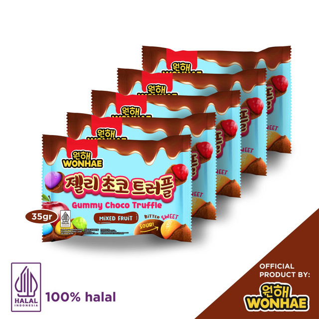 

Wonhae Gummy Choco Ball Truffle Mixed Fruit 35gr x 5 pcs