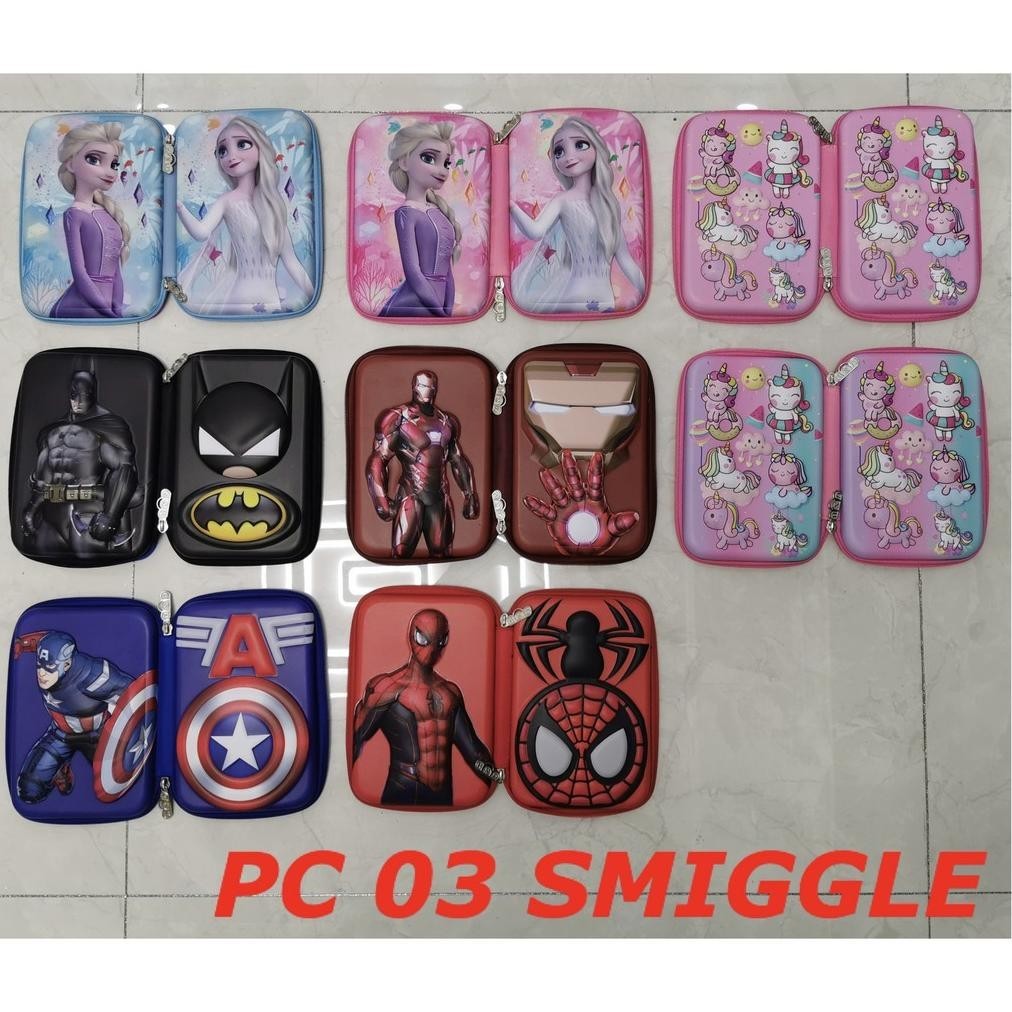 

VIRAL Pencil Case SMIGGLE Karakter Emboss 6D / Tempat Pensil Anak LOL Unicorn Spiderman Little Pony Re27