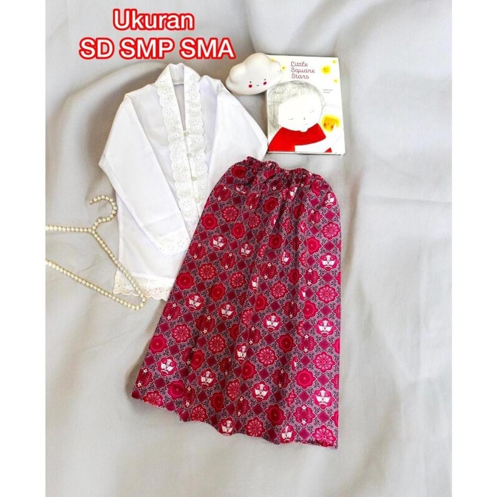 ORIGINAL Kebaya Encim Anak Sekolah TK SD SMP SMA Kebaya Anak Perempuan Muslim Kebaya Sunda Skolah Mo