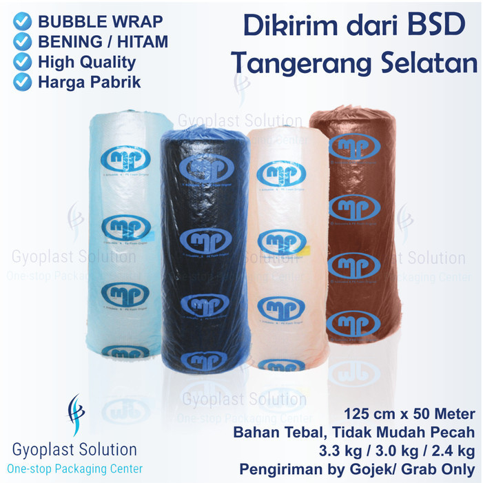 

HOT PROMO Bubble Wrap Mulia Pack Roll 125 cm x 50 Meter 2.4 kg / 3 kg / 3.3 kg