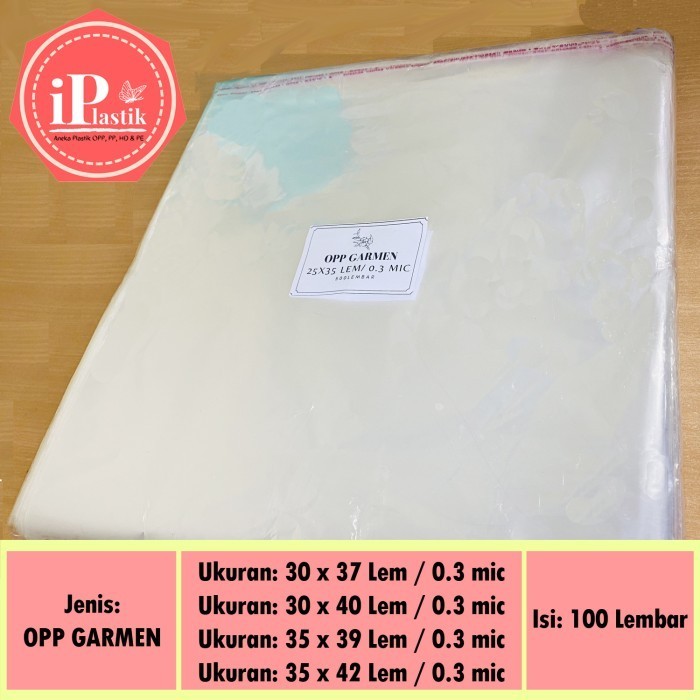 

MURAH Plastik OPP Garmen Lem / Plastik Baju / Plastik Pakaian Ukuran Besar