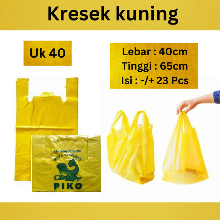 

HOT SALE Kantong Kresek Kuning Uk 40, Plastik Kresek Kuning, Plastik Medis