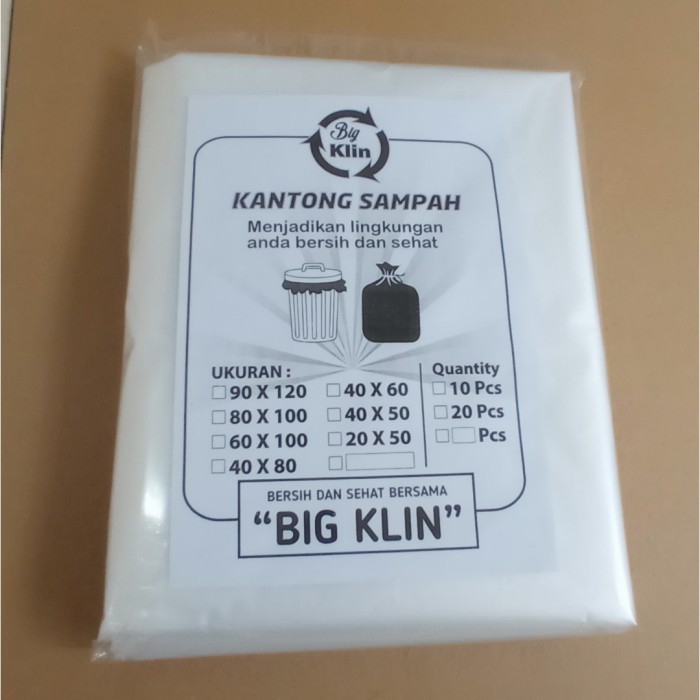 

BRG BARU kantong plastik pe bening besar putih transparan 60100 cm isi 12