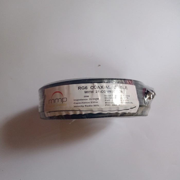 Terbaru Kabel Mmp Rg6 Coaxial Cable With 2F- Connector Promo Terlaris