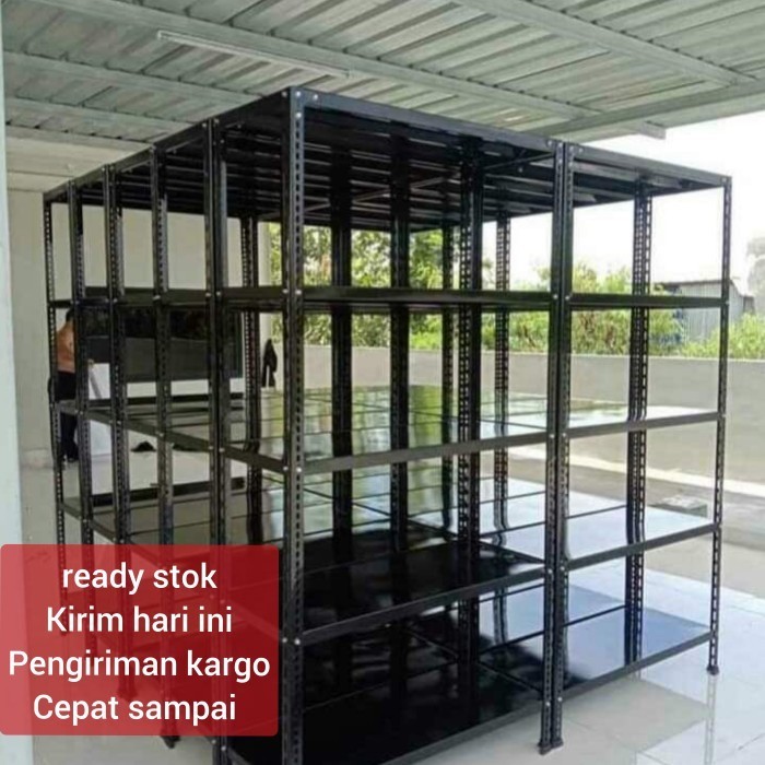 Terbaru Rak Besi Siku 40X100X200Cm 5 Susun Rak Gudang Serbaguna Kuat Kokoh Promo Terlaris