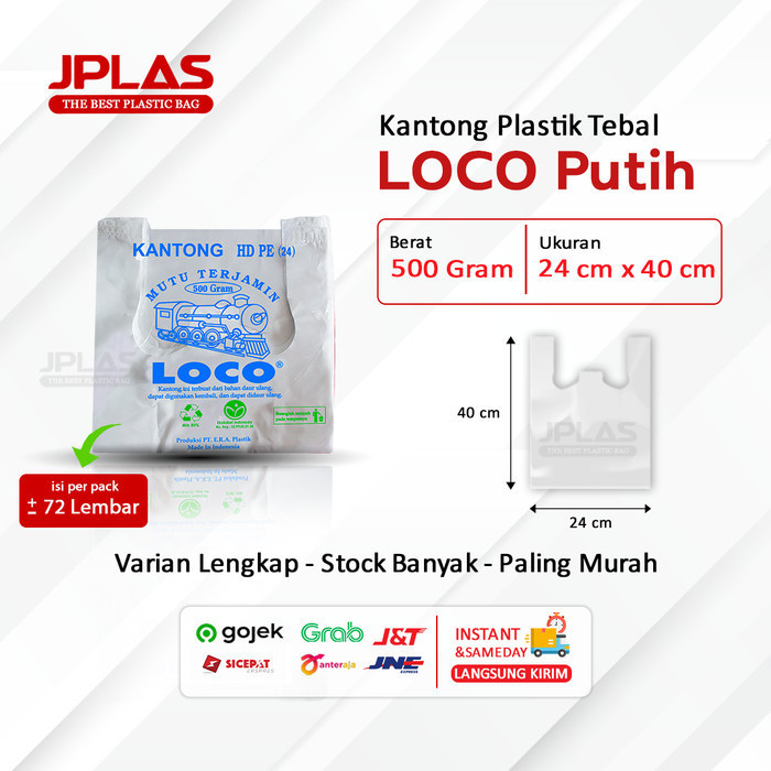 

HARGA DISKON KANTONG PLASTIK LOCO PUTIH 24 ANTI JEBOL