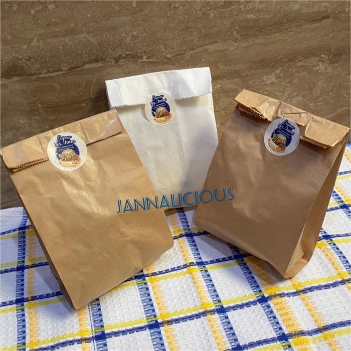 

HRG DISKON Paper bag / Kertas kantong ( Size M ) uk 12.5x23.5. Coklat dan Putih