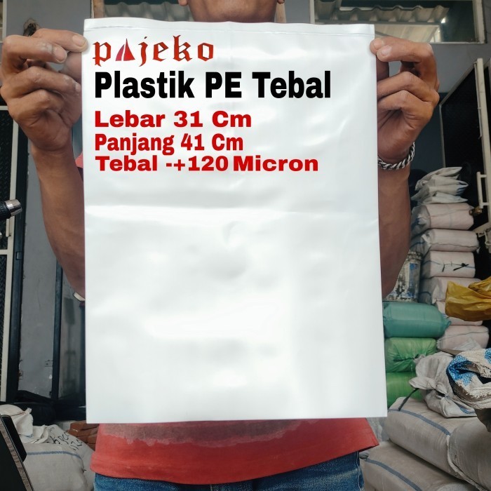 

HRG DISKON Kantong Plastik PE Putih Susu 31 x 41 Cm Tebal 120 Micron, Plastik PE