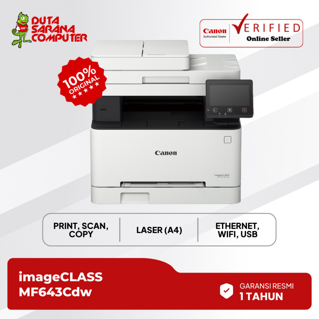 PRINTER LASERJET CANON MF643CDW Multifunction original garansi