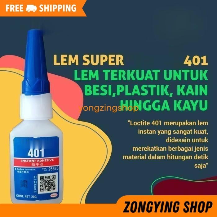 

LEM CAIR G TYPE 401 SUPER GLUE MR LENGKET 20 GR LEM CAIR SETAN KOREA ZONGYING SHOP DIJAMIN GRATIS ONGKIR