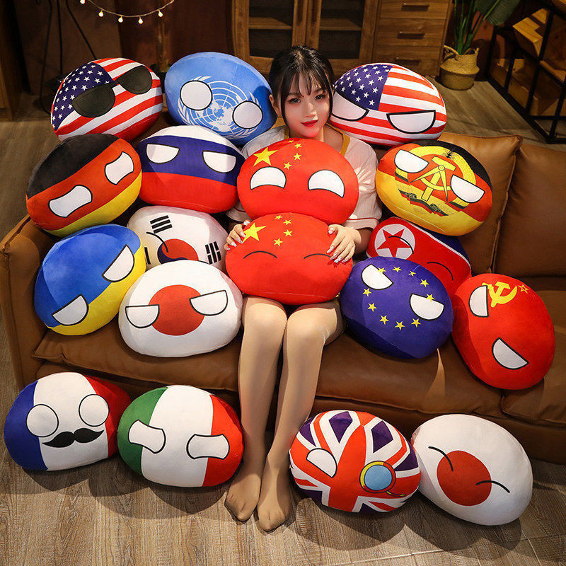 Polandball Anime Peripheral Pillow Doll Doll Plush Toys Two-Dimensional National Tuanzi Figurine Dol