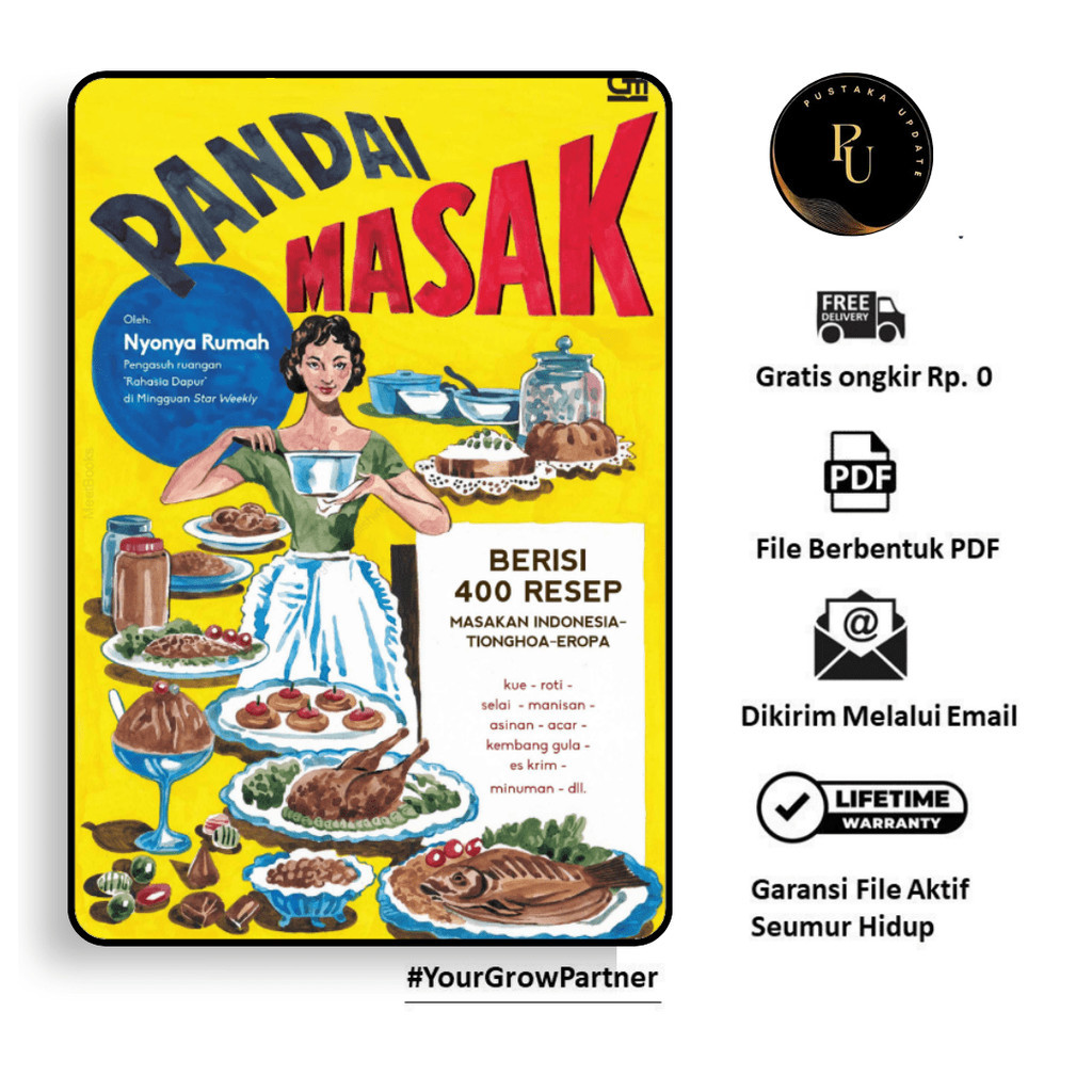 

214. PANDAI MASAK BERISI 400 RESEP MASAKAN INDONESIA TIONGHOA EROPA (NYONYA RUMAH) - [-]