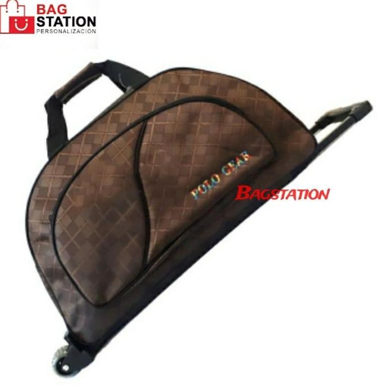 NEW TRAVEL BAG TROLI POLO GEAR COKLAT ORIGINAL TAS TRAVEL 2 RODA TAS CABIN TAS PAKAIAN TAS BAJU TAS 