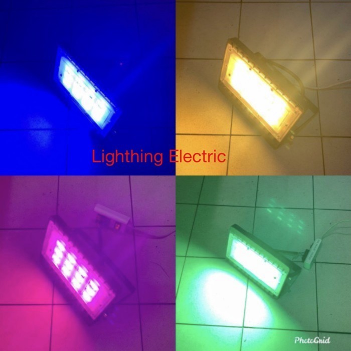 Sukaca - Lampu Sorot Led 50W Warna /Lampu Tembak Warna Biru Merah Hijau Kuning