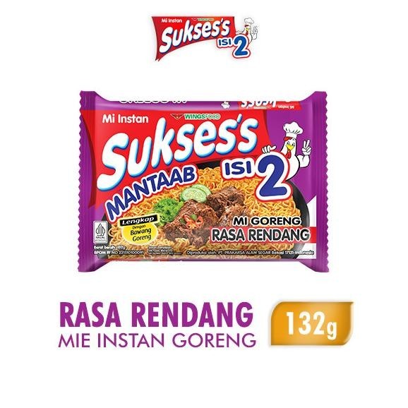 

Suksess Mie Instan Goreng Rendang 132 Gr Isi 2
