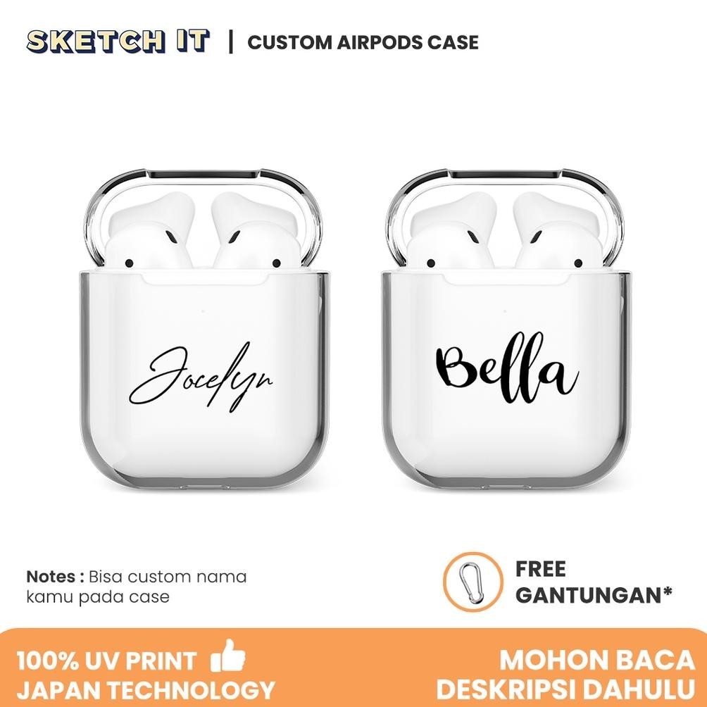 ORIGINAL Custom Airpods Case Gen 1 2 3 Airpods Pro Airpods Pro 2 Custom Nama 1 rq-56