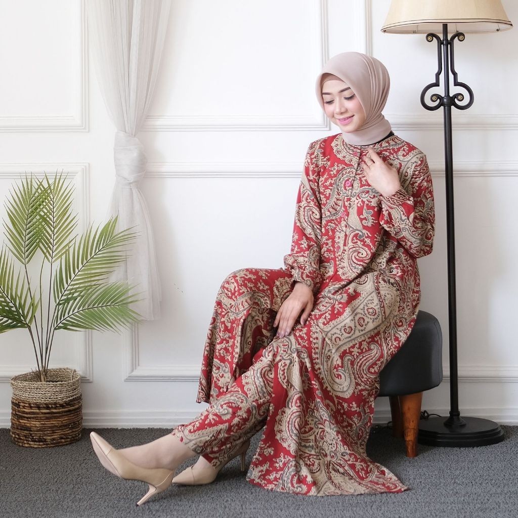 Belilah Aba Agenbajuofficial - One Set Setelan Long Tunik&Celana Panjang Set Mongol - Oneset Mongol