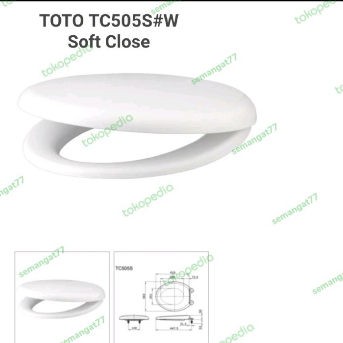 Tutup \ Kloset TOTO TC505 SW \ TC 505 S#W