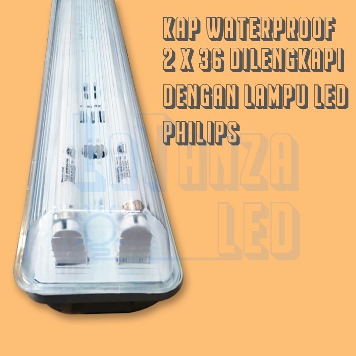 Sukaca - Kap Lampu Waterproof 2X36 Lampu Led Philips Tl 2 X 36 Led 120Cm