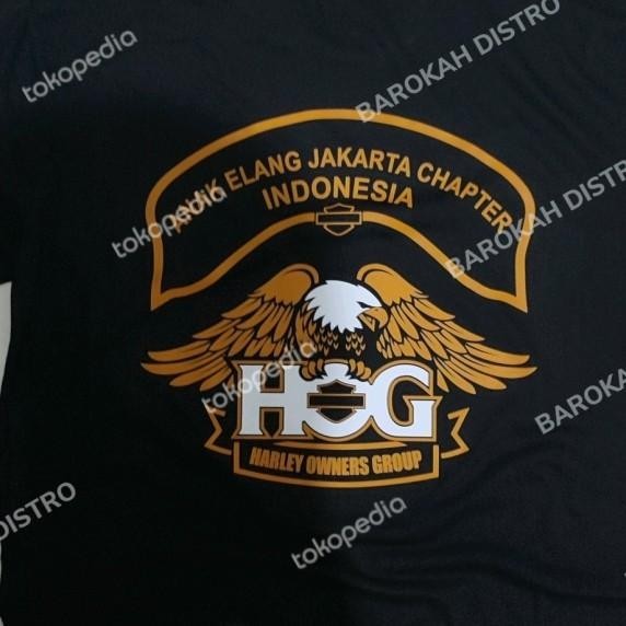 T-Shirt Kaos Hog Harley Davidson Anak Elang Jakarta - Bisa Ganti Kota