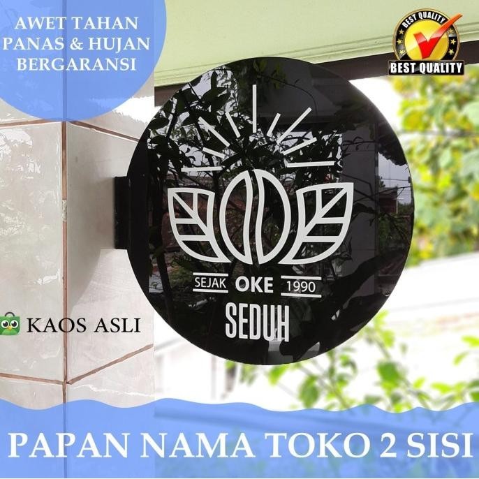 

Papan Nama Toko Akrilik 2 Sisi Usaha Sign Board Acrylic