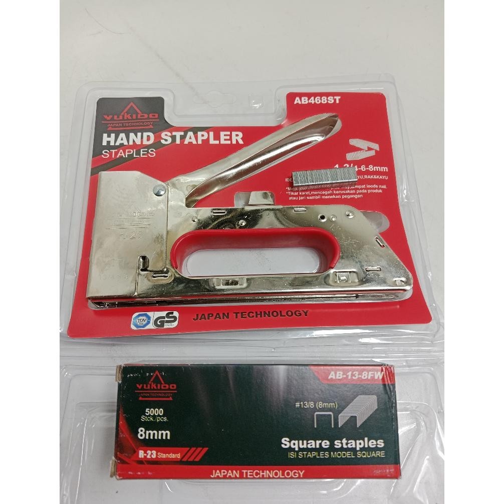 

BisaCod Promo Paket Staples + Isi Refill Staples Tembak R23 Staples Manual Paket + Isi Refill Staples Gun Tacker Stapler Staples Perekat Powerfull Original Yukido Terlaris