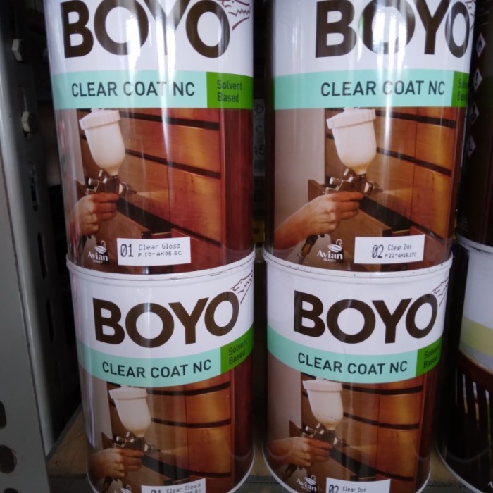 Produk Vernis kayu Boyo Clear Coat NC 1 liter Avian brands clear gloss/doff
